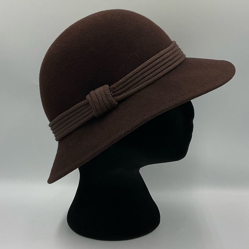 Vintage Halston Elegant Brown Fedora Hat